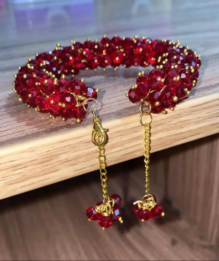 Gajra Bangle (Red) 1 pair